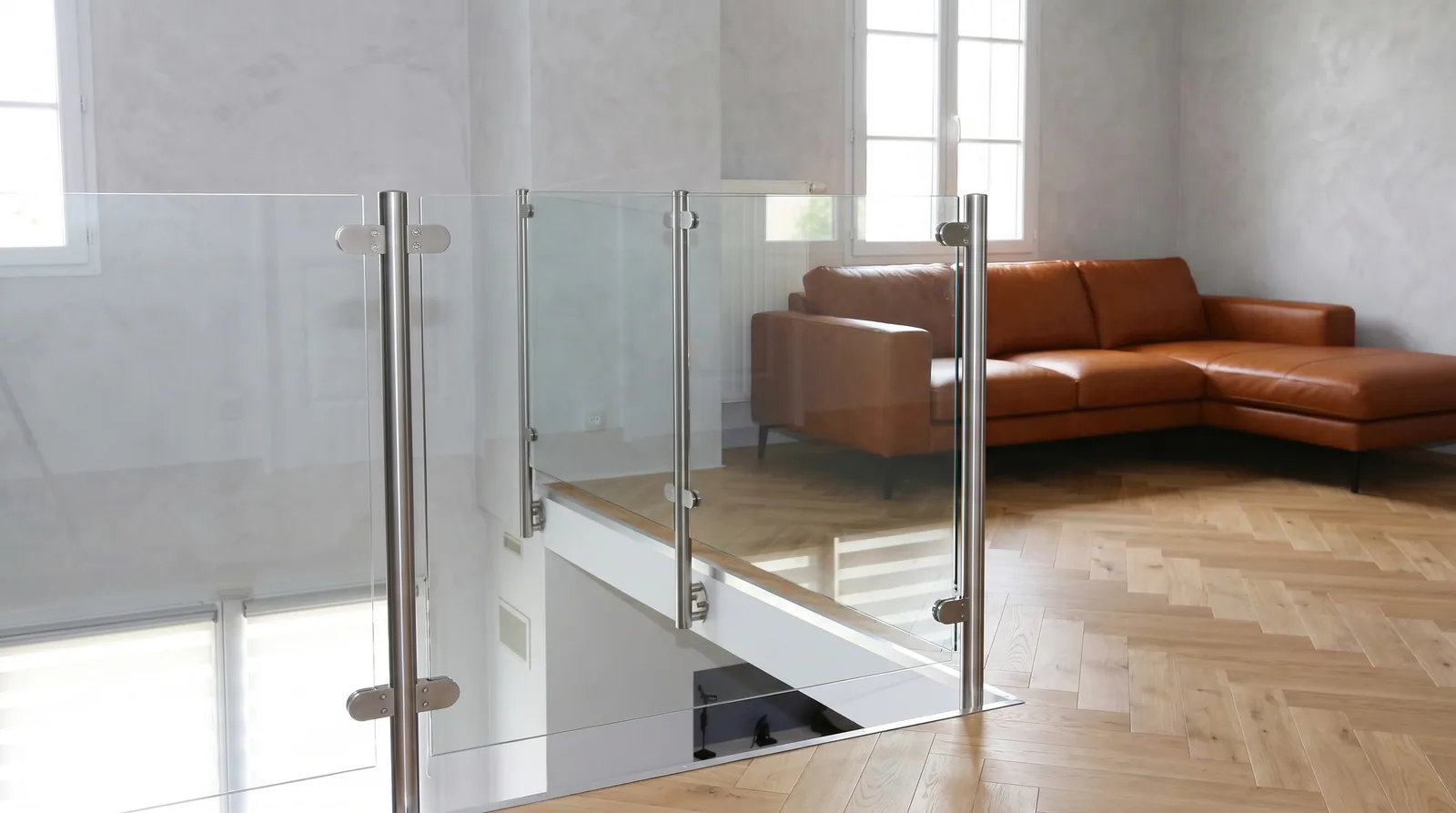Garde-corps mezzanine inox sur mesure